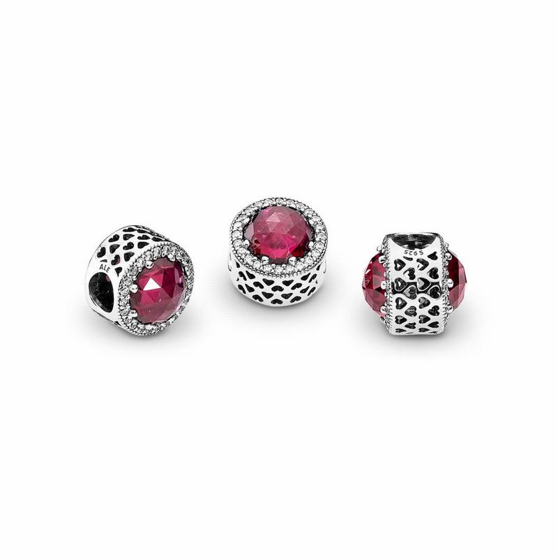 Talismane Pandora Sparkling Cerise Argint/Roz (wgAb12h4)